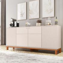 Buffet para Sala de Jantar 4 Portas Mondrian Bege/Off White/Freijó Buffet para Sala de Jantar 4 Portas Mondrian Bege/Off White/Freijó