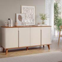 Buffet para Sala de Jantar 4 Portas Serena Bege/Cinamomo/Offwhite Buffet para Sala de Jantar 4 Portas Serena Bege/Cinamomo/Offwhite