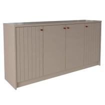 Buffet para Sala de Jantar Lia 100% MDF com 4 Portas Cimol Off White 3