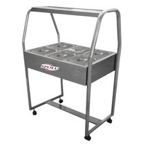 Buffet Para Salada SELF-SERICE Com 6 CUBAS 4,5L INOX SPOLU