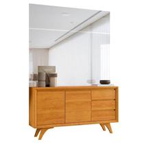 Buffet Piazza 2 Portas Pés Madeira Maciça Mavaular Marrom