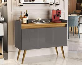 Buffet primus gold 3 portas cinza mel