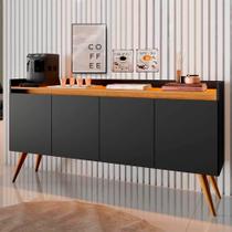 Buffet primus gold 4 portas preto mel Buffet primus gold 4 portas preto mel