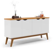 Buffet Prism 4 PT Branco e Cinamomo