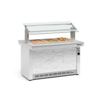 Buffet Quente Branco e Mármore GBTA140BR 6 Cubas 220v Gelopar Buffet Quente Branco e Mármore GBTA140BR 6 Cubas 220v Gelopar
