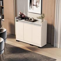 Buffet real 03 pts off white/marmore branco Buffet real 03 pts off white/marmore branco