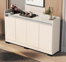 Buffet real 04 pts off white/marmore branco Buffet real 04 pts off white/marmore branco