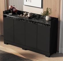 Buffet real 04 pts preto/marmore preto Buffet real 04 pts preto/marmore preto