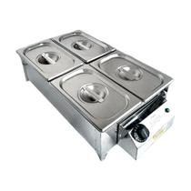 Buffet Rechaud 4 Cubas Elétrico Inox 220V Profissional
