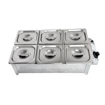 Buffet Rechaud 6 Cubas Elétrico Inox 220V Profissional Buffet Rechaud 6 Cubas Elétrico Inox 220V Profissional