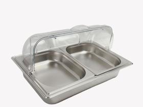 Buffet Rechaud Expositor Alimentos 9 Litros 2 Cubas 1/2x65