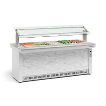 Buffet Refrigerado 10 Cubas GBRF200 Branco e Mármore Gelopar 220V