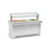 Buffet Refrigerado 8 Cubas GBRF175BR Branco e Mármore Gelopar 220v Buffet Refrigerado 8 Cubas GBRF175BR Branco e Mármore Gelopar 220v