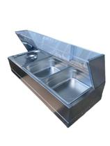 Buffet Refrigerado c/ campana 3 cubas 1/2 65mm c/ placa gel ZPBFR03