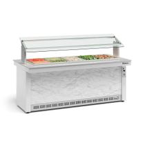 Buffet Refrigerado Linha Vitra GBRF-200 BR /Mármore c/ Vidros Serigrafados e Iluminação LED - Gelopar