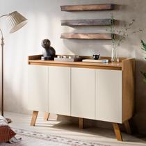 Buffet Retrô Ingrid 4 Portas Exclusivo Cor Cinamomo Branco Maciel Móveis Buffet Retrô Ingrid 4 Portas Exclusivo Cor Cinamomo Branco Maciel Móveis