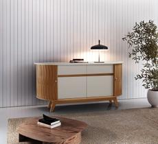 Buffet Ripado 4 portas 2 gavetas Elegance- Domus Móveis