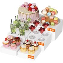 Buffet Risers and Stands Lifewit, 6 unidades de caixas brancas em cubos