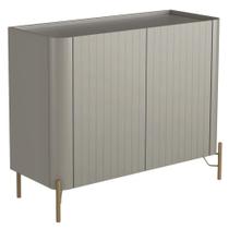 Buffet Sala De Jantar 2 Portas Brise 1 Gaveta Pés Industrial Dourado Naim I03 Grigio - Lyam Buffet Sala De Jantar 2 Portas Brise 1 Gaveta Pés Industrial Dourado Naim I03 Grigio - Lyam