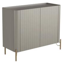 Buffet Sala de Jantar 2 Portas Brise 1 Gaveta Pés Industrial Dourado Naim I03 Grigio - Lyam Buffet Sala de Jantar 2 Portas Brise 1 Gaveta Pés Industrial Dourado Naim I03 Grigio - Lyam