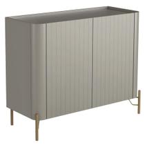 Buffet Sala de Jantar 2 Portas Brise 1 Gaveta Pés Industrial Dourado Naim I03 Grigio - Lyam Buffet Sala de Jantar 2 Portas Brise 1 Gaveta Pés Industrial Dourado Naim I03 Grigio - Lyam