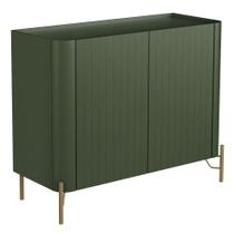Buffet Sala de Jantar 2 Portas Brise 1 Gaveta Pés Industrial Dourado Naim I03 Musgo - Lyam Buffet Sala de Jantar 2 Portas Brise 1 Gaveta Pés Industrial Dourado Naim I03 Musgo - Lyam