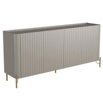 Buffet Sala De Jantar 4 Portas Brise 1 Gaveta Pés Industrial Dourado Naim I03 Grigio - Lyam Buffet Sala De Jantar 4 Portas Brise 1 Gaveta Pés Industrial Dourado Naim I03 Grigio - Lyam