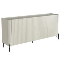 Buffet Sala de Jantar 4 Portas Brise 1 Gaveta Pés Industrial Preto Naim I03 Luna - Lyam Buffet Sala de Jantar 4 Portas Brise 1 Gaveta Pés Industrial Preto Naim I03 Luna - Lyam