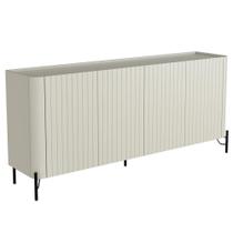 Buffet Sala de Jantar 4 Portas Brise 1 Gaveta Pés Industrial Preto Naim I03 Luna - Lyam Buffet Sala de Jantar 4 Portas Brise 1 Gaveta Pés Industrial Preto Naim I03 Luna - Lyam