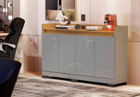 Buffet Sala de Jantar Com 4 Portas Retrô Aparador Cantinho do Café Ryzen Cores Disponiveis