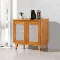 Buffet Salão de Beleza em Madeira Maciça Deltan 2 Portas em Telinha - Imbuia