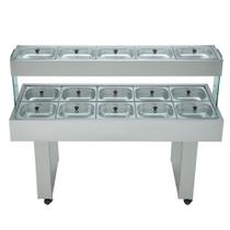 Buffet Self Service Bm Duplo 15 Cubas 10 Quentes e 5 Frias - Edanca 220v