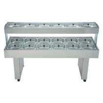 Buffet Self Service Bm Duplo 18 Cubas 12 Quentes e 6 Frias - Edanca 220v