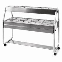 Buffet Self Service Duplo Ibet 8 Cubas Quentes 4 Frias 220V