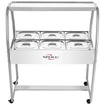 Buffet Self Service para Restaurantes Saladas Gelado Frio 6 Cubas