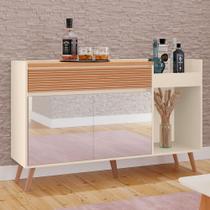 Buffet Soho 100 MDF 2 Portas 1 Gaveta Pés Estilo Retrô e Espelho Buffet Soho 100 MDF 2 Portas 1 Gaveta Pés Estilo Retrô e Espelho
