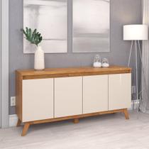 Buffet Space 4 Portas 2 Prateleiras Internas Mel/Off White