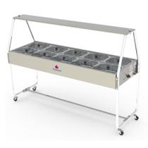 Buffet Térmico 10 Cubas Progás Tampas de Vidro PRB-10GN 220V