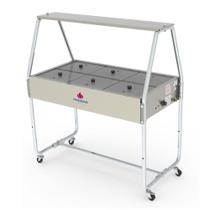 Buffet Térmico 6 Cubas Progás Tampas de Vidro PRB-06GN 127V