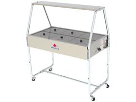 Buffet Térmico 6 Cubas Progás Tampas de Vidro PRB-06GN 220V
