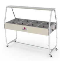 Buffet Térmico 8 Cubas Progás Tampas de Vidro PRB-08GN 127V