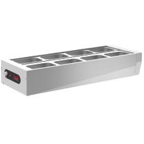 Buffet Térmico de Mesa Saro Inox 8 Cubas com Tampa 127V BFM811 Buffet Térmico de Mesa Saro Inox 8 Cubas com Tampa 127V BFM811
