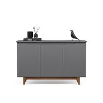 Buffet Três Portas Flow Cinza/Freijó EJ Móveis