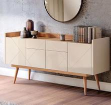 Buffet veneza casa d 1,60 noce / off white - village móveis Buffet veneza casa d 1,60 noce / off white - village móveis