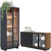 Buffet Vitoria E Cristaleira Guanabara Preto Noce Milano CLB