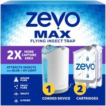 Bug Catcher & Fly Trap Zevo MAX para ambientes internos com 2 cartuchos