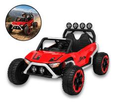 Buggy Elétrico Infantil 12V Vermelho Com Controle Remoto Som Luz Carrinho Para Crianças A Partir De 3 Anos - Importway