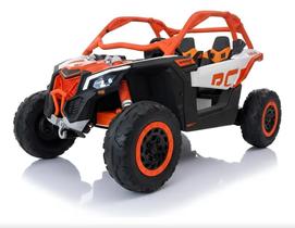Buggy Elétrico Infantil 24V 4x4 CanAm Maverick Pneus EVA Banco Couro 2 Lugares