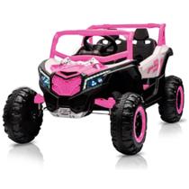 Buggy Off Road Carrinho Elétrico Rockstorm Utv 12v Recarregável Rosa / Bang Toys