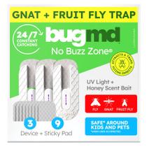 BugMD No Buzz Zone Armadilha para Moscas-das-Frutas para Uso Interno, Kit com 3 Unidades BugMD No Buzz Zone Armadilha para Moscas-das-Frutas para Uso Interno, Kit com 3 Unidades